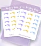 Shooting Star Planner Sticker Sheets, Calendar Stickers, Daily Planner Stickers. - Image 2