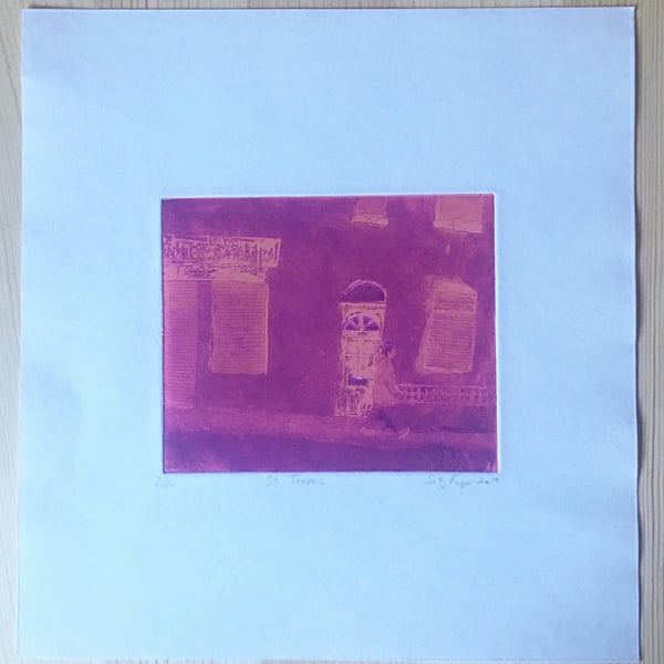 St. Tropez, Pink etching with aquatint, Salford street
