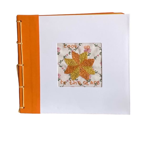 Handmade Notebook with hand embroidered cover 