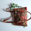 Vintage Liberty fabric shoulder bag with chunky zip