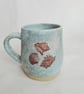 A handmade Mermaid mug, stoneware cup, turquoise glaze - Image 6