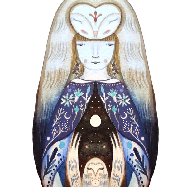 Blodeuwedd A5 limited edition print