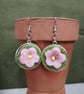 Wool flower earing
