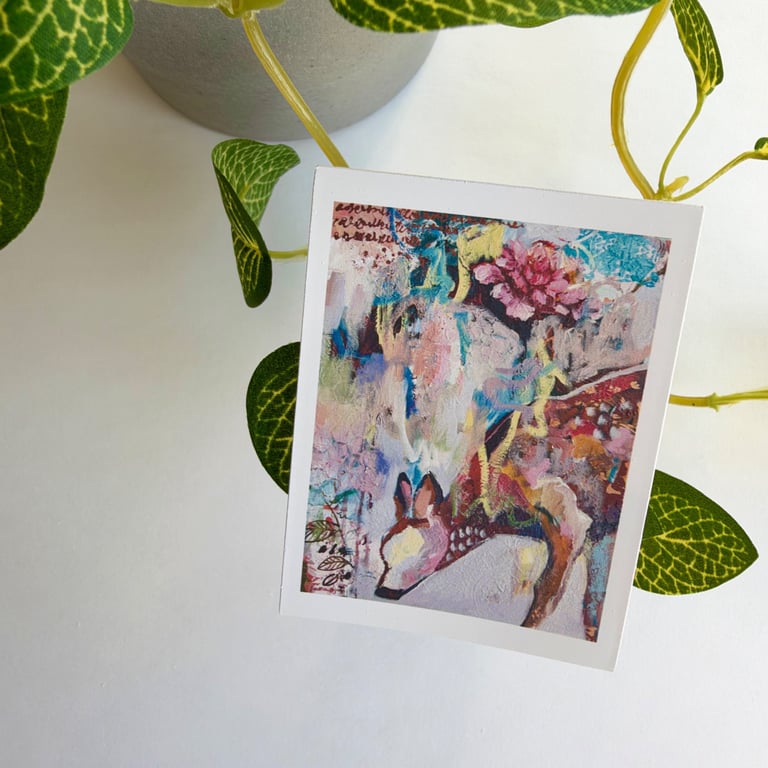     Woodland Wildlife Deer Sticker - Original Art - Laptop and Planner Decor