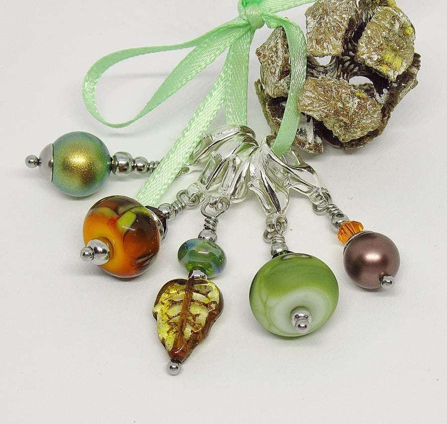 Autumn Themed Set of Handmade Stitch Markers for Crochet and Knitting 