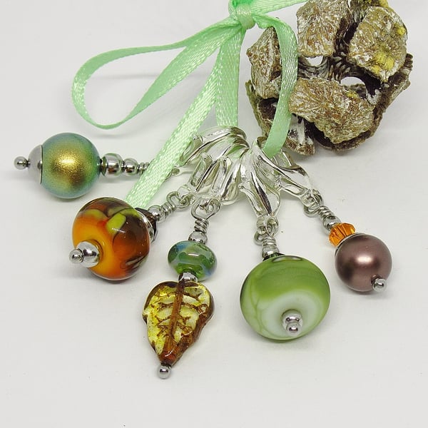 Autumn Themed Set of Handmade Stitch Markers for Crochet and Knitting 