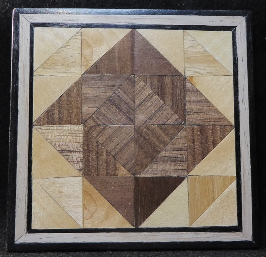 Wood veneer coaster