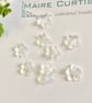 Hand Crafted Ivory Silk Satin Forget me not - Image 2