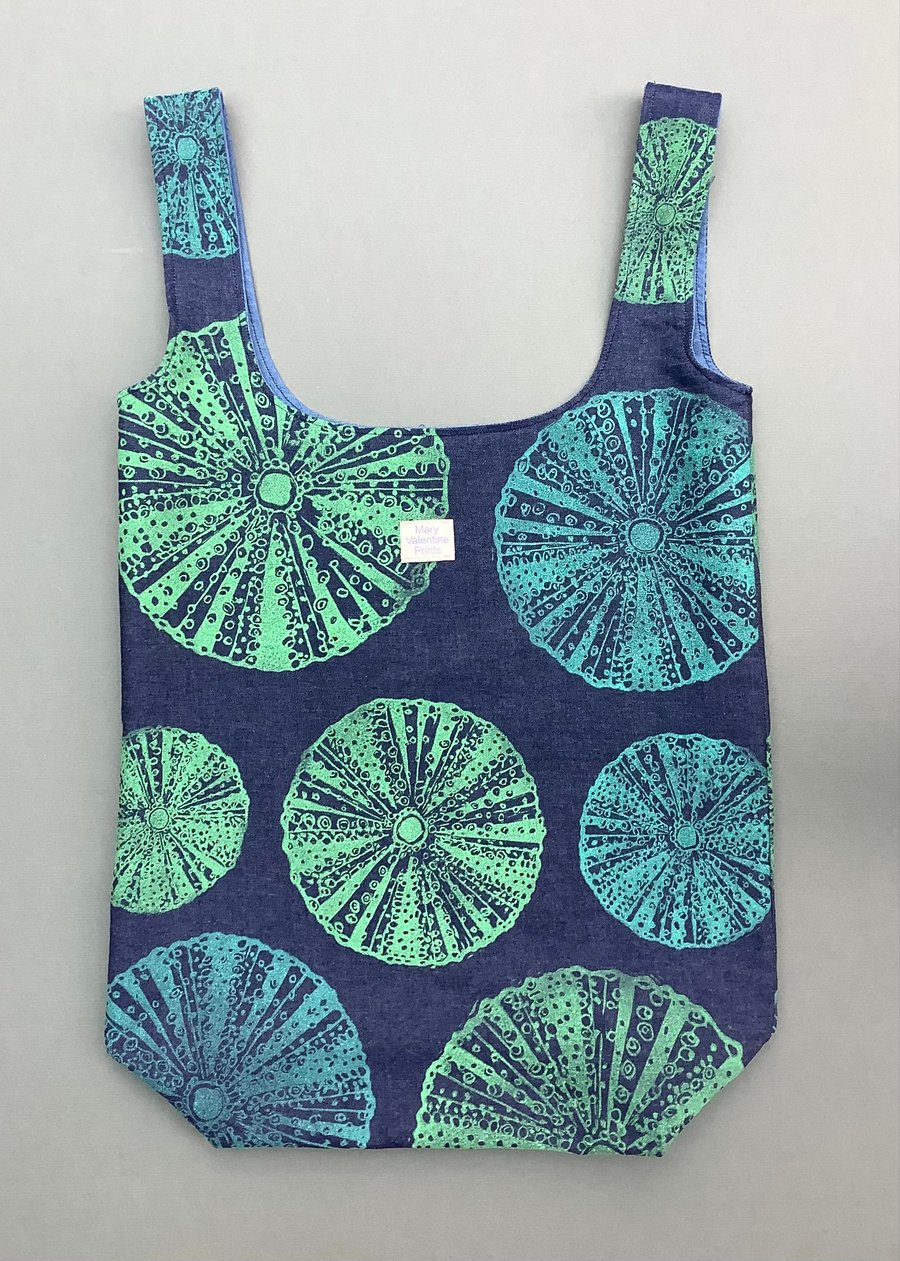 Sea Anemone Market Bag- original handprinted fabric