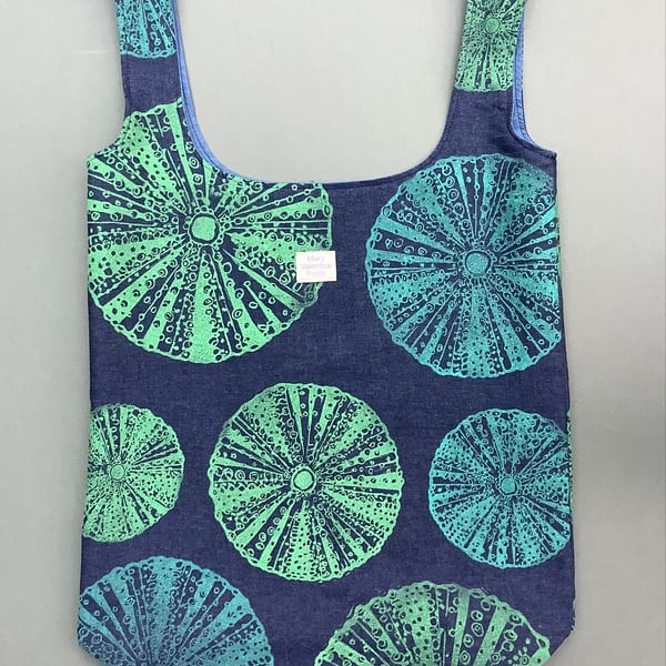 Sea Anemone Market Bag- original handprinted fabric