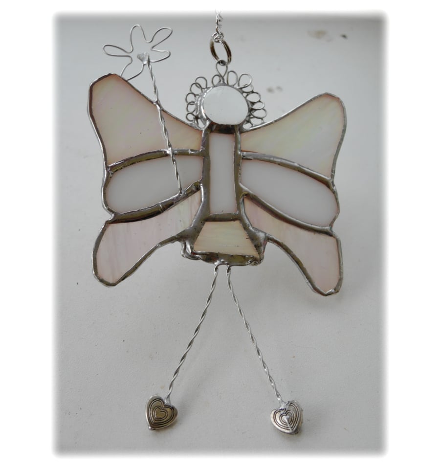 Fairy Angel Suncatcher Stained Glass white 020