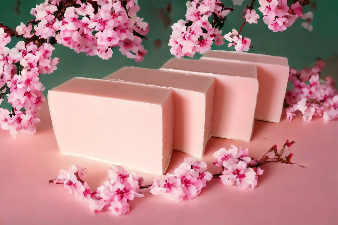 Cherry Blossom Goats Milk Soap, Floral Scented Soap Gift Idea for Women