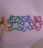 Pink Fleece Neck Warmer Double Thickness With Embroidered Teddies  (R140) - Image 2