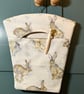 Cotton Peg Bag - Hares on beige background