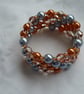 COPPER AND GREY MEMORY WIRE BRACELET.   - Image 3