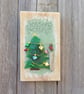 Sea Glass Robin Christmas Tree Wall Art - Handmade Festive Decoration or Gift - Image 6