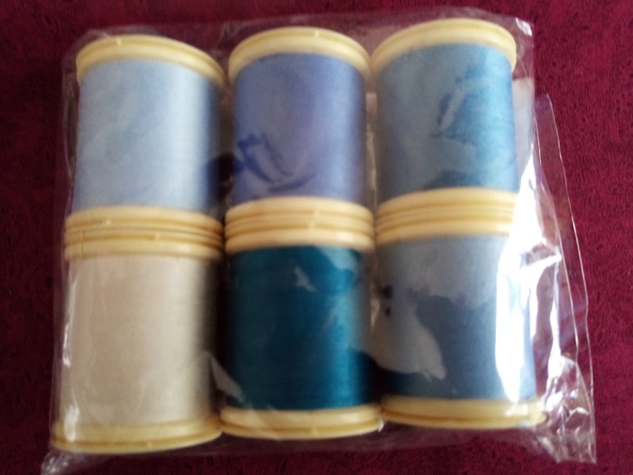 Thread Fabrique en France 100% Cotton 100mts 6 Colours  Ref FY491