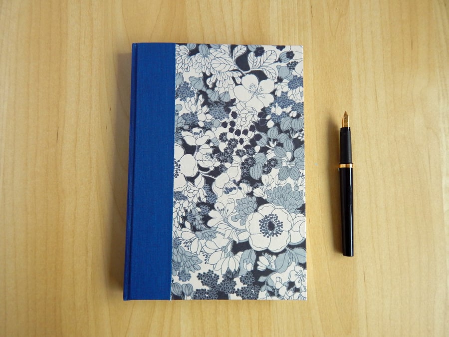 Journal Blue Floral with lined pages. Gifts for her. Gifts for Writers