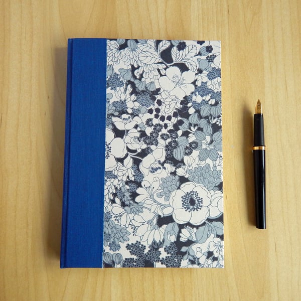 Journal Blue Floral with lined pages.  Gifts for her.  Mothers Day Gift.  