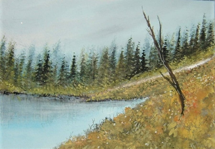 original art landscape painting ( ref F 202)