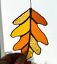 Stained Glass Oak Leaf Suncatcher - Handmade Hanging Window Decoration  - Image 3