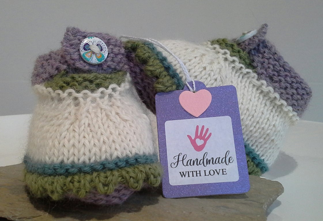 Designer Pure 'Baby Alpaca' Baby Shoes  0-6 months