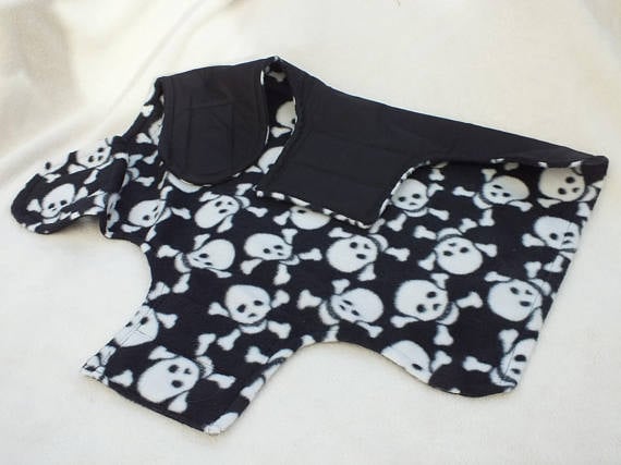 Lightweight dog coat, small dog jacket Skulls Theme Dog Coat for Small Dog