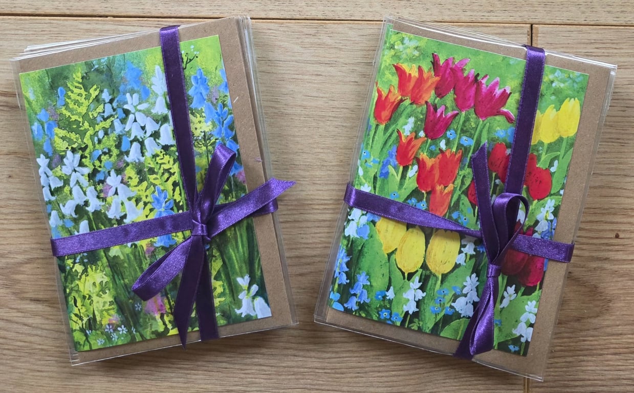 Garden favourites pack of 6 notelets