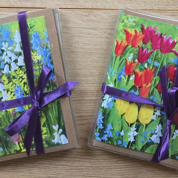 Garden favourites pack of 6 notelets