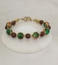 Wirework Amber and Green Bangle - 7 ins - Image 1