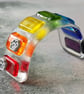 Handmade Glass Skinny Steps Rainbow Bridge - Pet Loss Optional Paw Prints & Card - Image 8