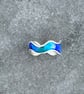 Enamel Wave Ring, Ocean Turquoise Wave Ring, sea ring, ocean wave ring, enamel,  - Image 5