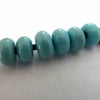 turquoise lampwork spacer beads