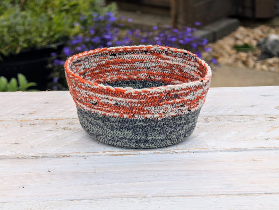 Farmhouse Style Crochet Rope Basket 