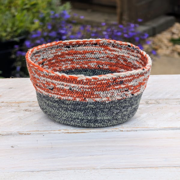 Farmhouse Style Crochet Rope Basket 