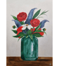 Flowers In Vase Original Acrylic Painting