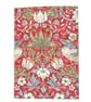 Book Cover A5 Notebook Cover William Morris The Strawberry Thief Birds Red