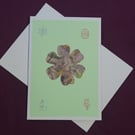 Springtime handmade blank card with white envelope 