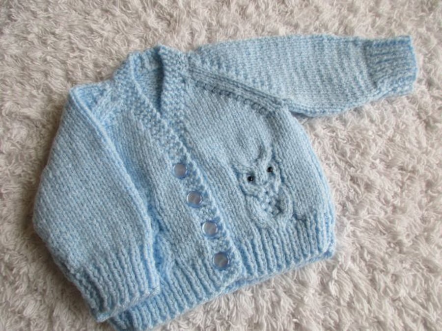 14" Newborn Baby Owl Cardgan