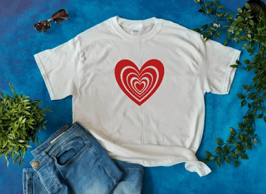 Beating Heart T-shirt, unisex black t-shirt, for men, for women, statement tops