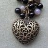 Bronze Heart Bag Charm