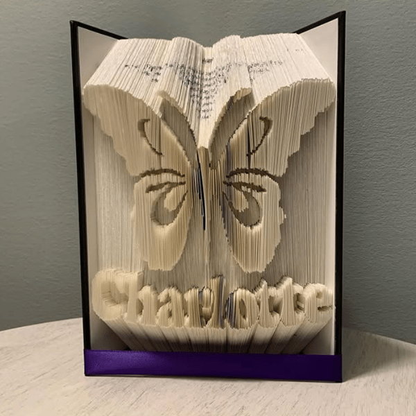 Butterfly CUSTOM NAME COMBI Book Folding Pattern - EMAILED PDF PATTERN