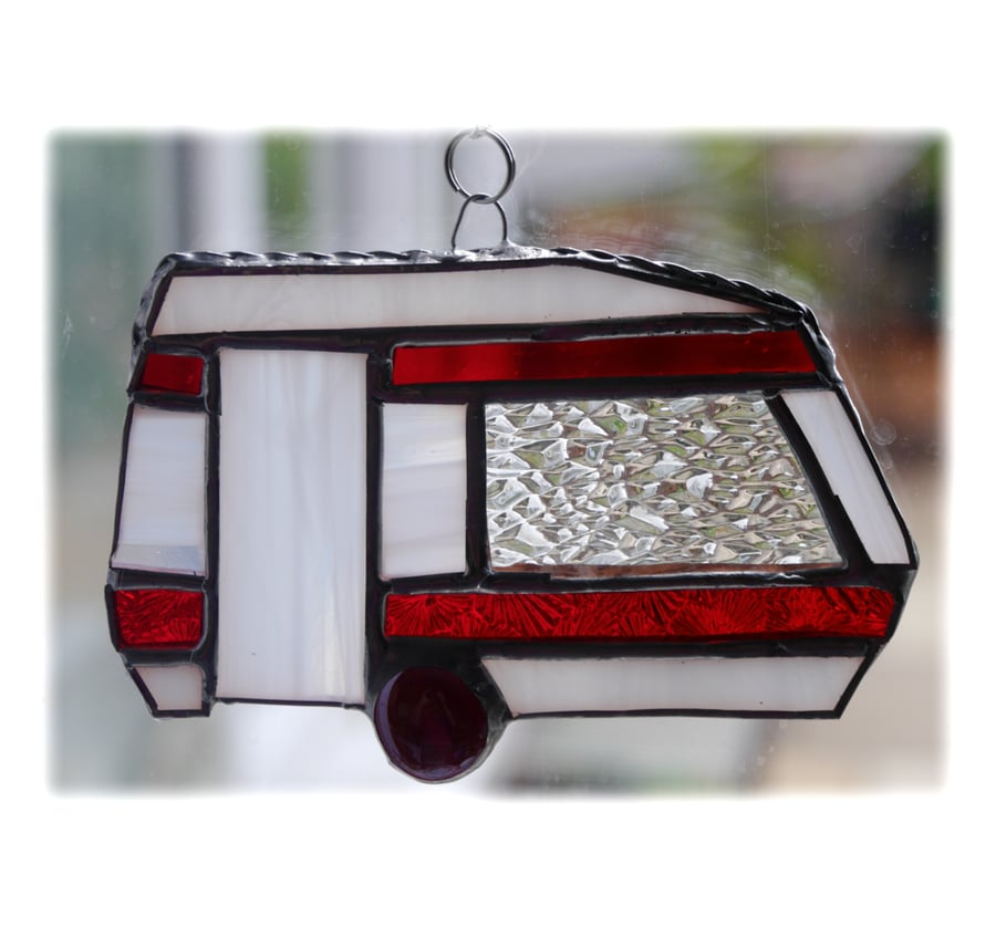 Caravan Suncatcher Stained Glass Classic Red 044