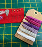 Slow Stitching kit, mix textiles, fabric and trims, Purples - Image 4