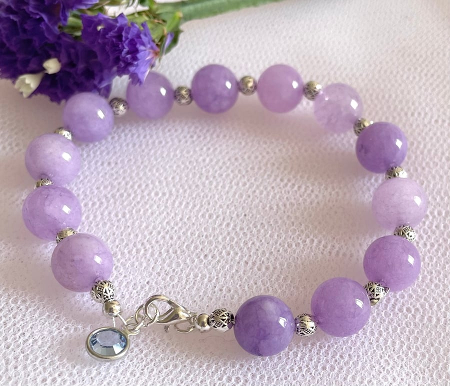Lavender Semi-precious Amethyst Bracelet 