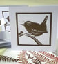 Linocut Wren gift cards - Image 1