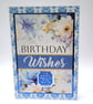 Mother-In-Law Birthday Card - Elegant Blue floral Birthday Wishes Card