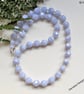 Designer Blue Lace Agate Sterling Silver Necklace  - Image 4
