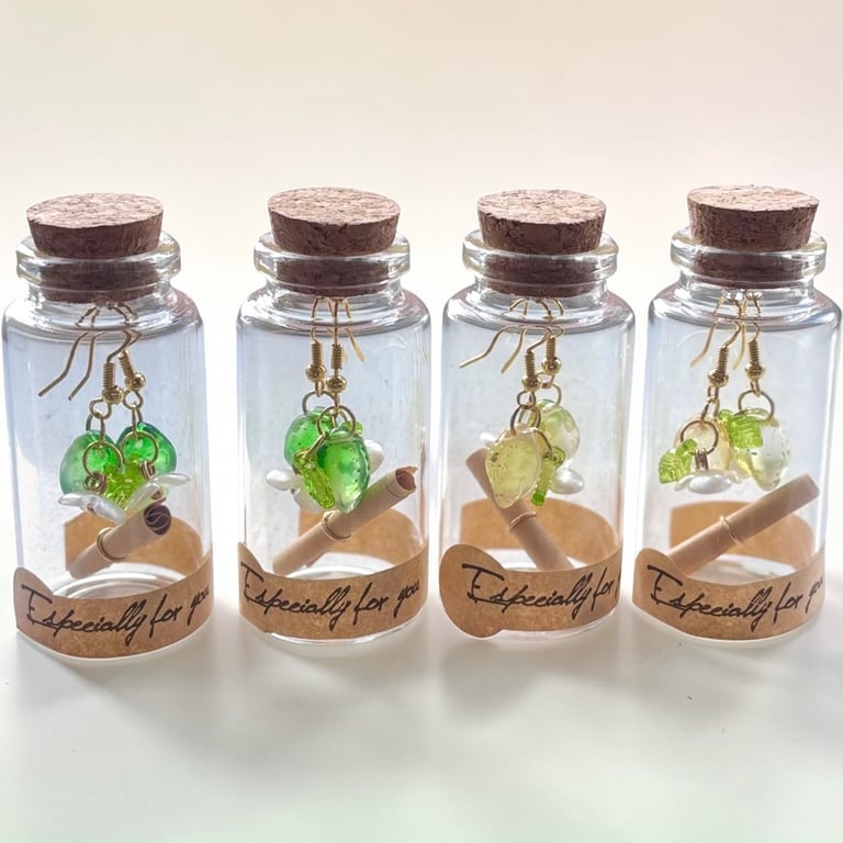 Lemon & Lime Earrings In a Glass Bottle