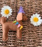 'Party Dog' Felt Hanging Decoration